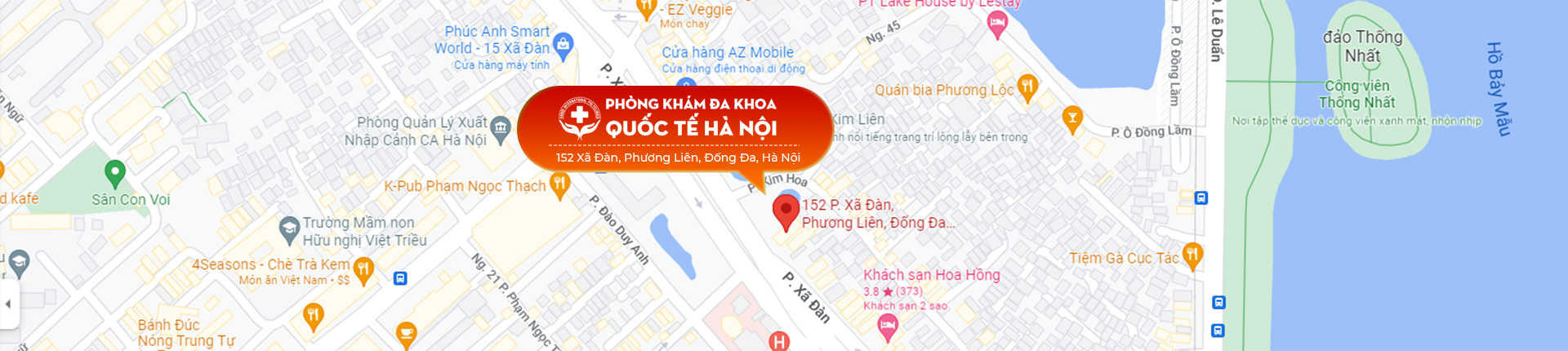 map phòng khám đa khoa quốc tế Hà Nội