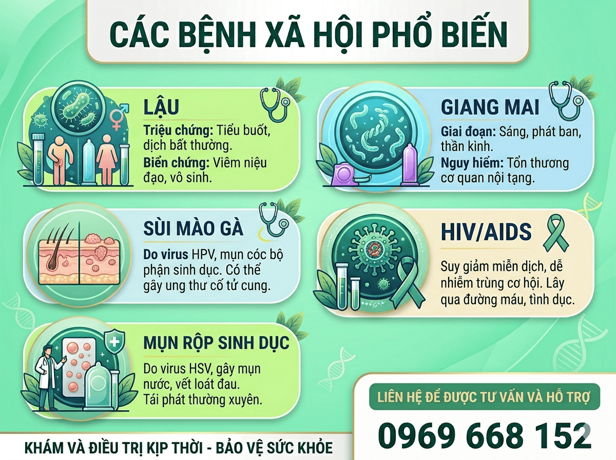 NỔI HẠCH Ở VÙNG KÍN NỮ LÀ BỆNH GÌ? 2 benh xa hoi 1