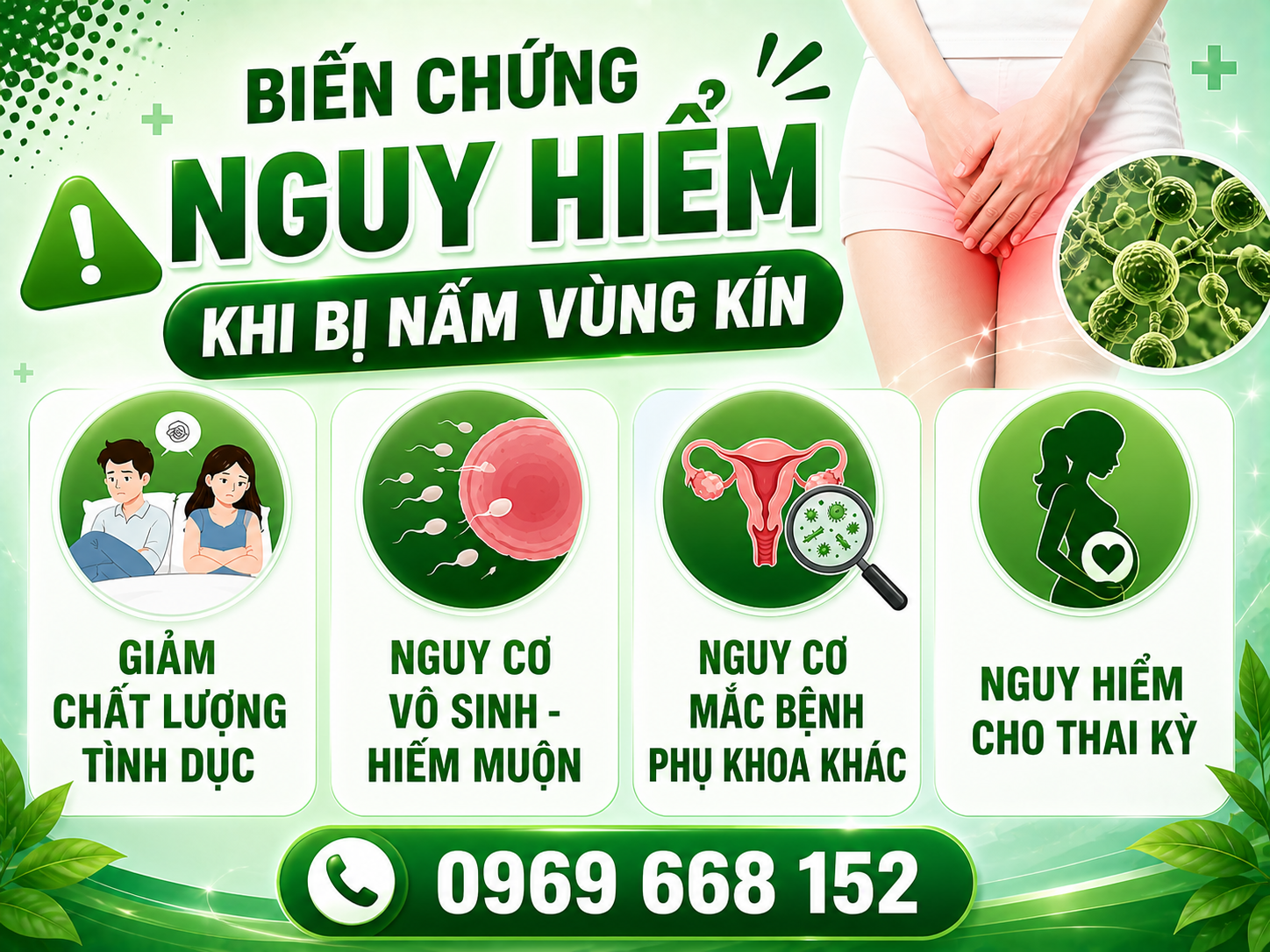 BỊ NẤM VÙNG KÍN: DẤU HIỆU VÀ NGUYÊN NHÂN 4 Biến chứng nguy hiểm khi bị nấm vùng kín