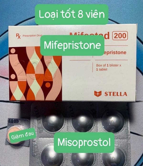 Thuốc phá thai mifepristone 200mg