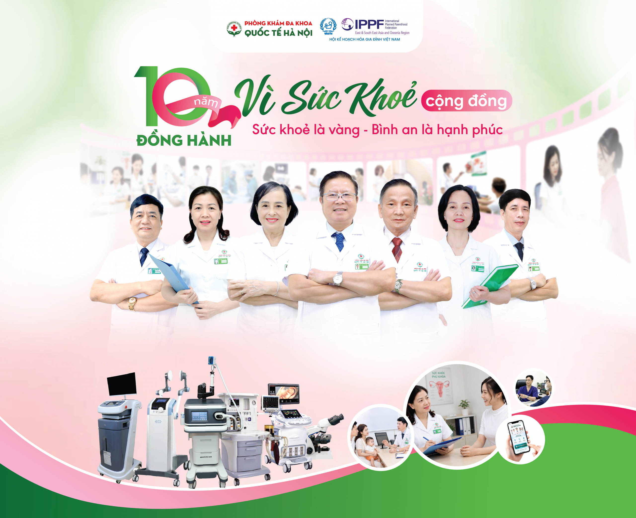 Phòng khám đa khoa quốc tế Hà Nội 10 năm phát triển – Tri ân khám sức khỏe miễn phí 1 backdrop ngoai 01 scaled